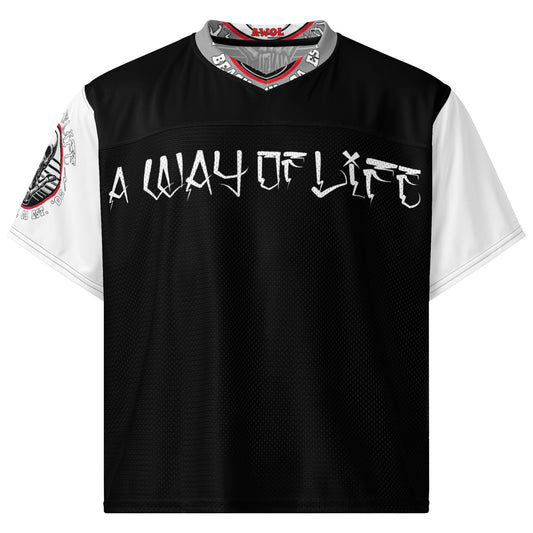 A Way Of Life Boxy football jersey